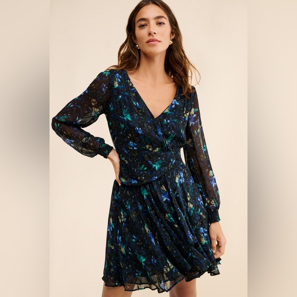 Anthropologie Dresses & Skirts - Anthropologie‎ Ruched Floral Mini Dress